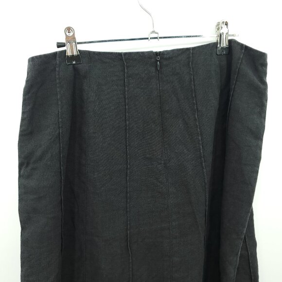 Talbots Irish Linen A-Line Mini Skirt 12 Black - Picture 8 of 13